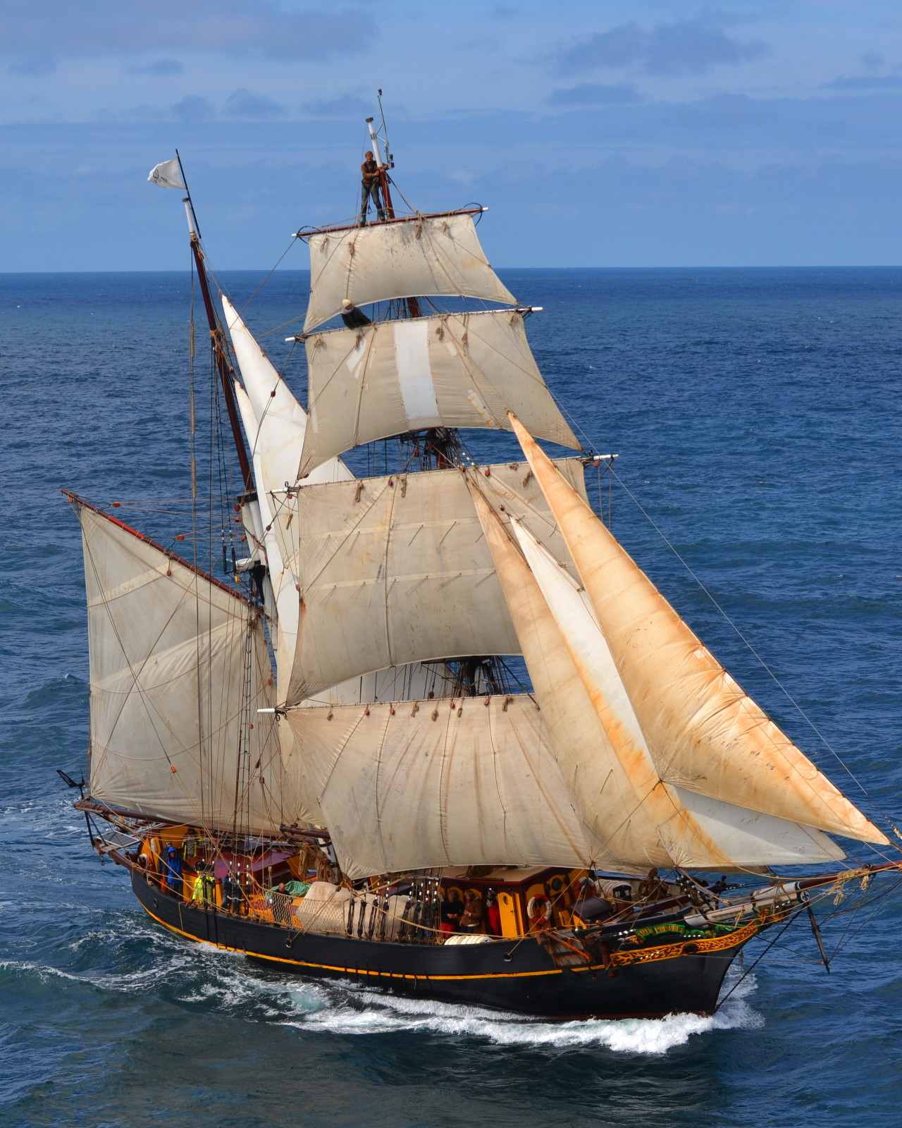 laflor Schokolade Nachhaltigkeit Segelschiff Transport Tres Hombres